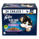 Felix Tendres Effilés Sélection au thon, saumon, bœuf, poulet en gelée pâtée pour chat