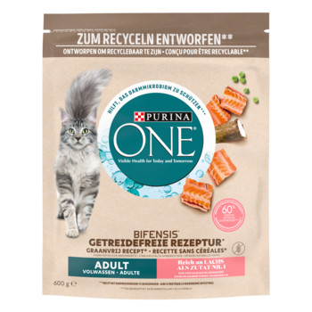 Purina One Graanvrij Adult met zalm kattenvoer