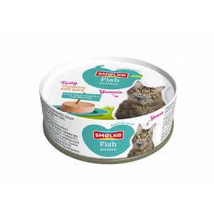 Smølke Soft Paté au poisson pour chat 24 x 80 g