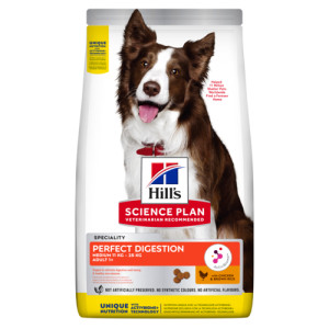 Hill's Adult Perfect Digestion Medium au poulet & riz brun pour chien 2,5 kg