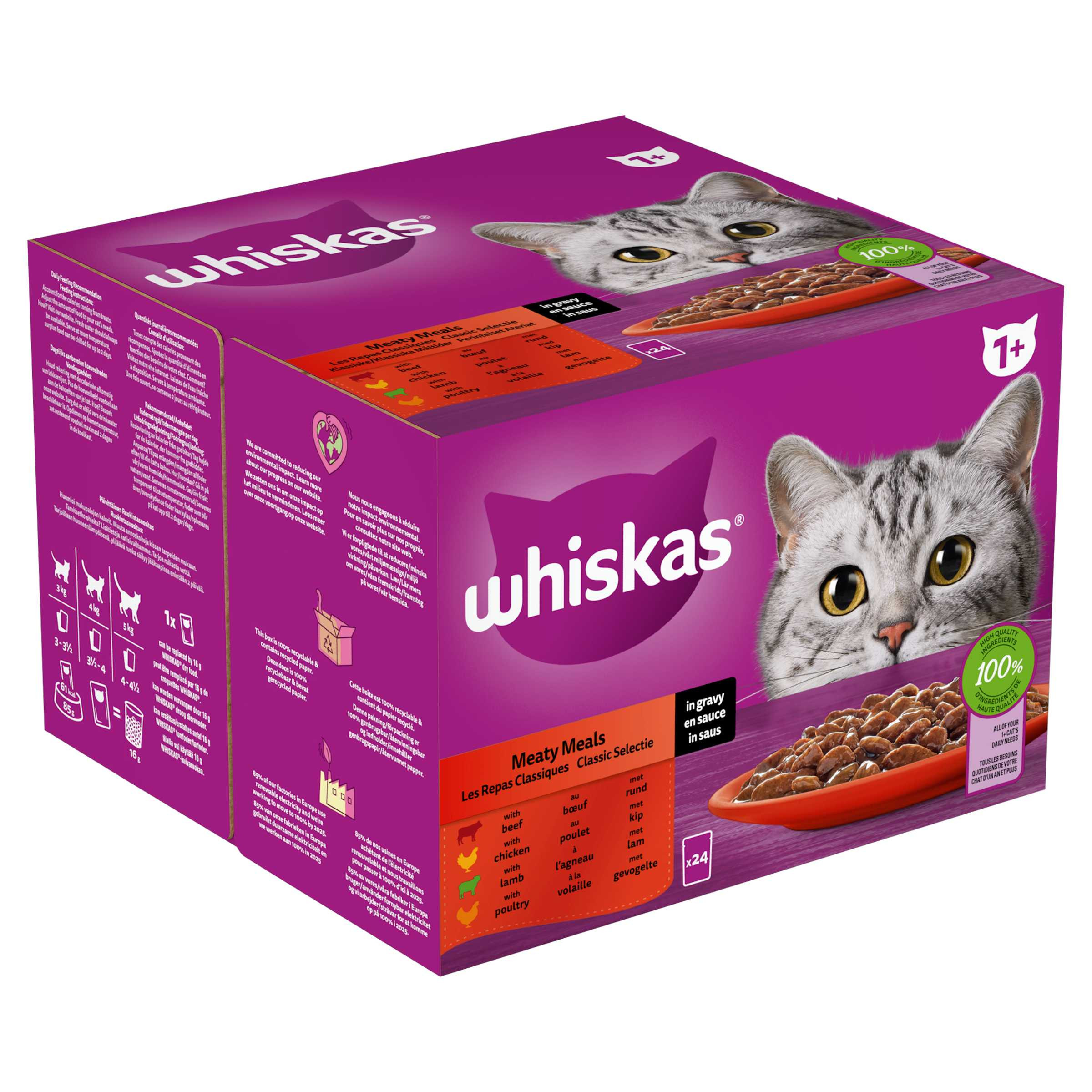 Whiskas 1+  Classic Selectie Groenten pouches multipack 40 x 100g