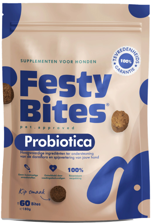 FestyBites Probiotica met kip supplement hond