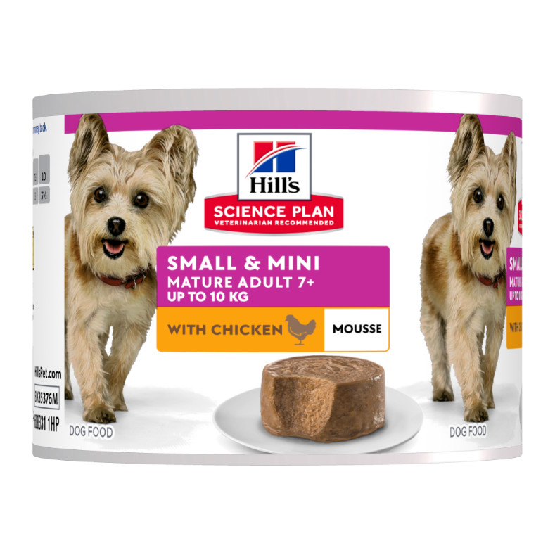 Hill's Mature Adult 7+  Small & Mini mousse met kip natvoer hond