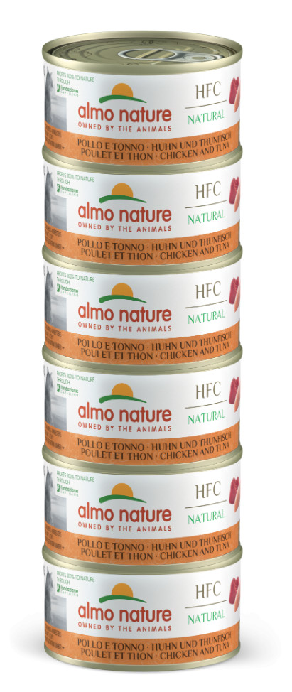 Almo Nature HFC Natural thon et poulet pâtée pour chat (70 g)