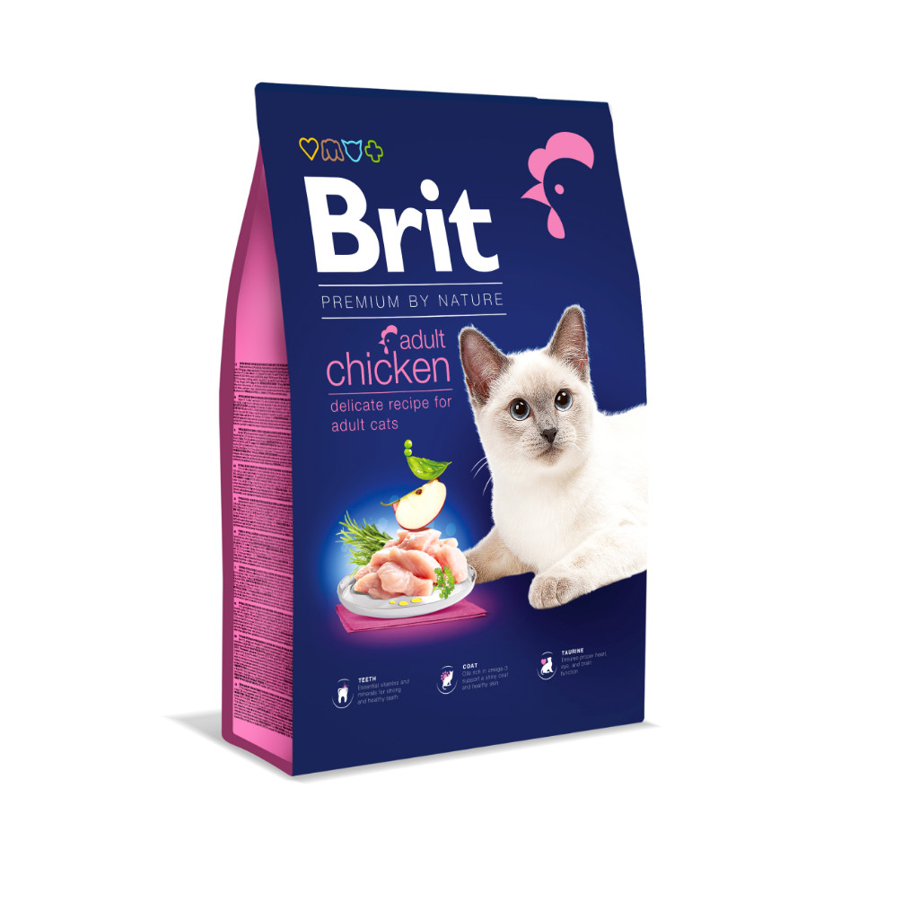 Brit Premium by Nature Adult kip kattenvoer