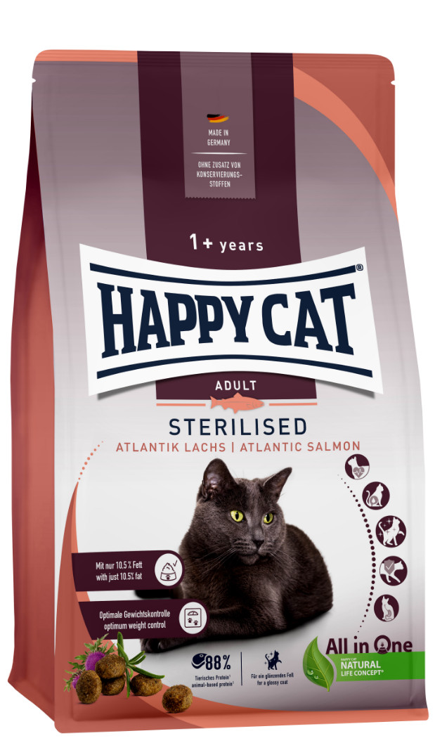 Happy Cat Adult Sterilised met Atlantische zalm kattenvoer