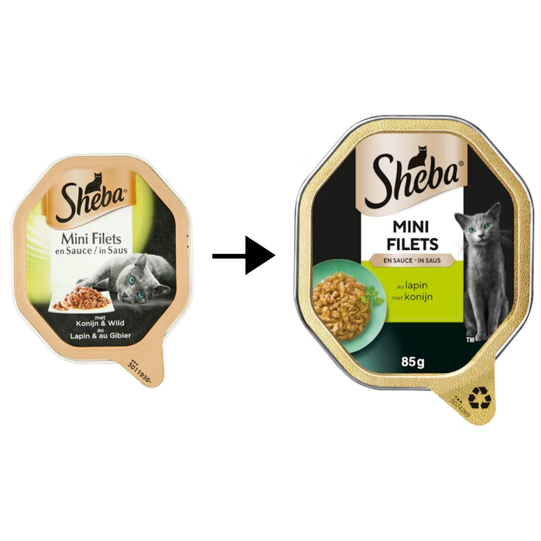 Sheba Mini Filets au lapin pâtée pour chat (85 g)