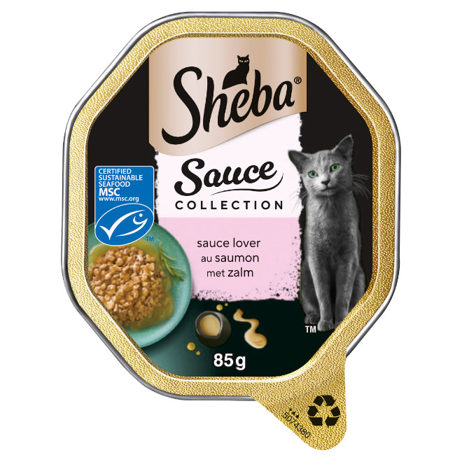 Sheba Sauce Lover au saumon pâtée pour chat (85 g)