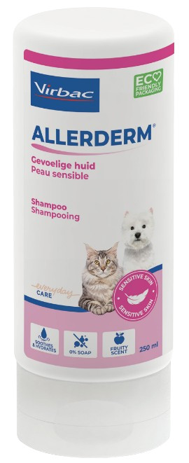 Allerderm shampoo gevoelige huid voor hond en kat