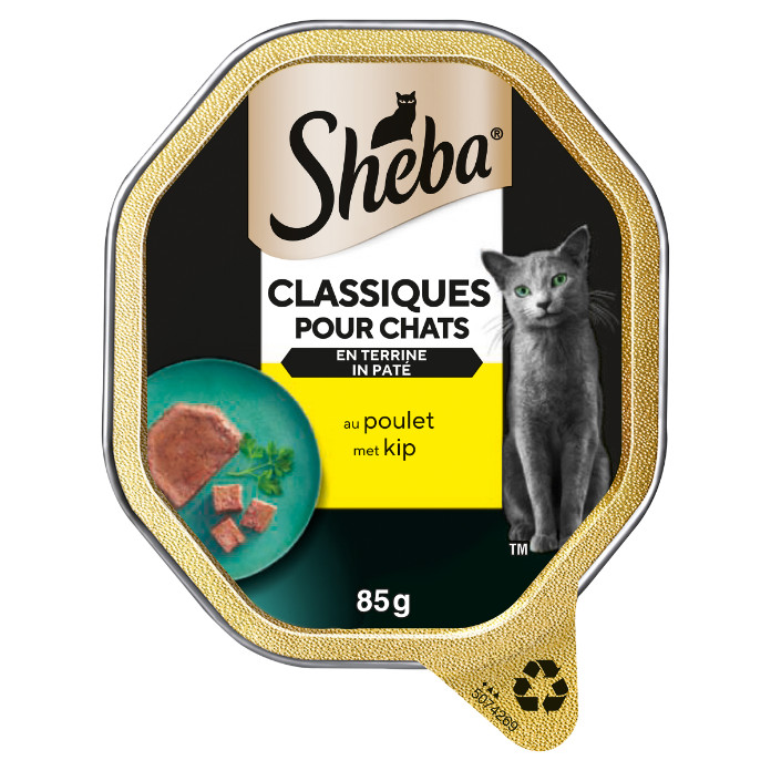 Sheba Classics au poulet pâtée pour chat (barquettes 85 g)