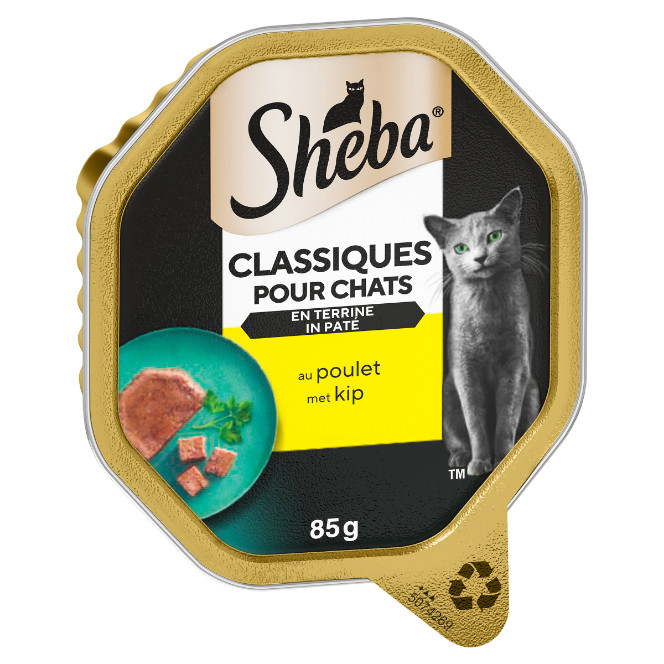 Sheba Classics au poulet pâtée pour chat (barquettes 85 g)