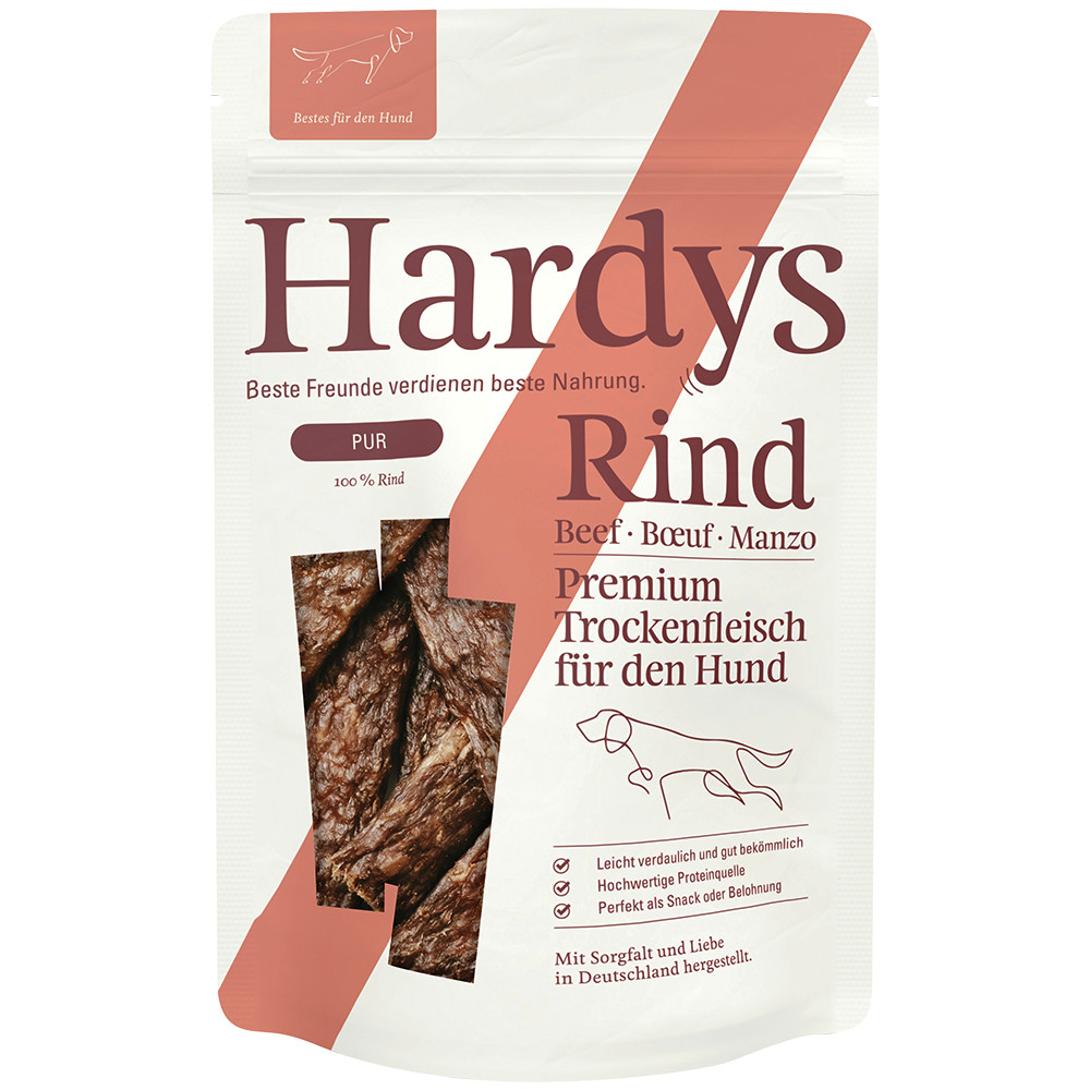 Hardys Pure dry meat strips rund hondensnack