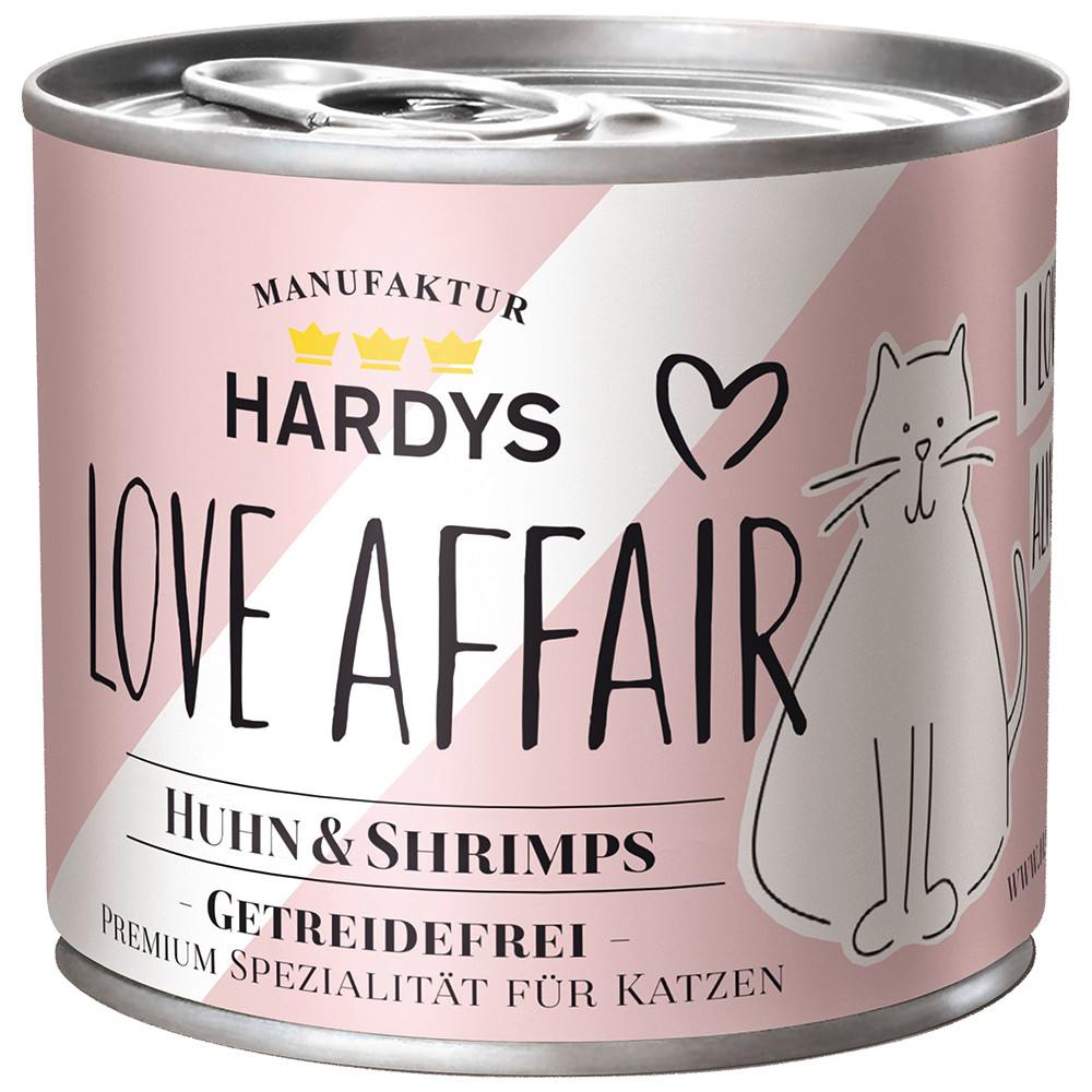 Hardys Love Affair kip met garnalen natvoer kat (blik)