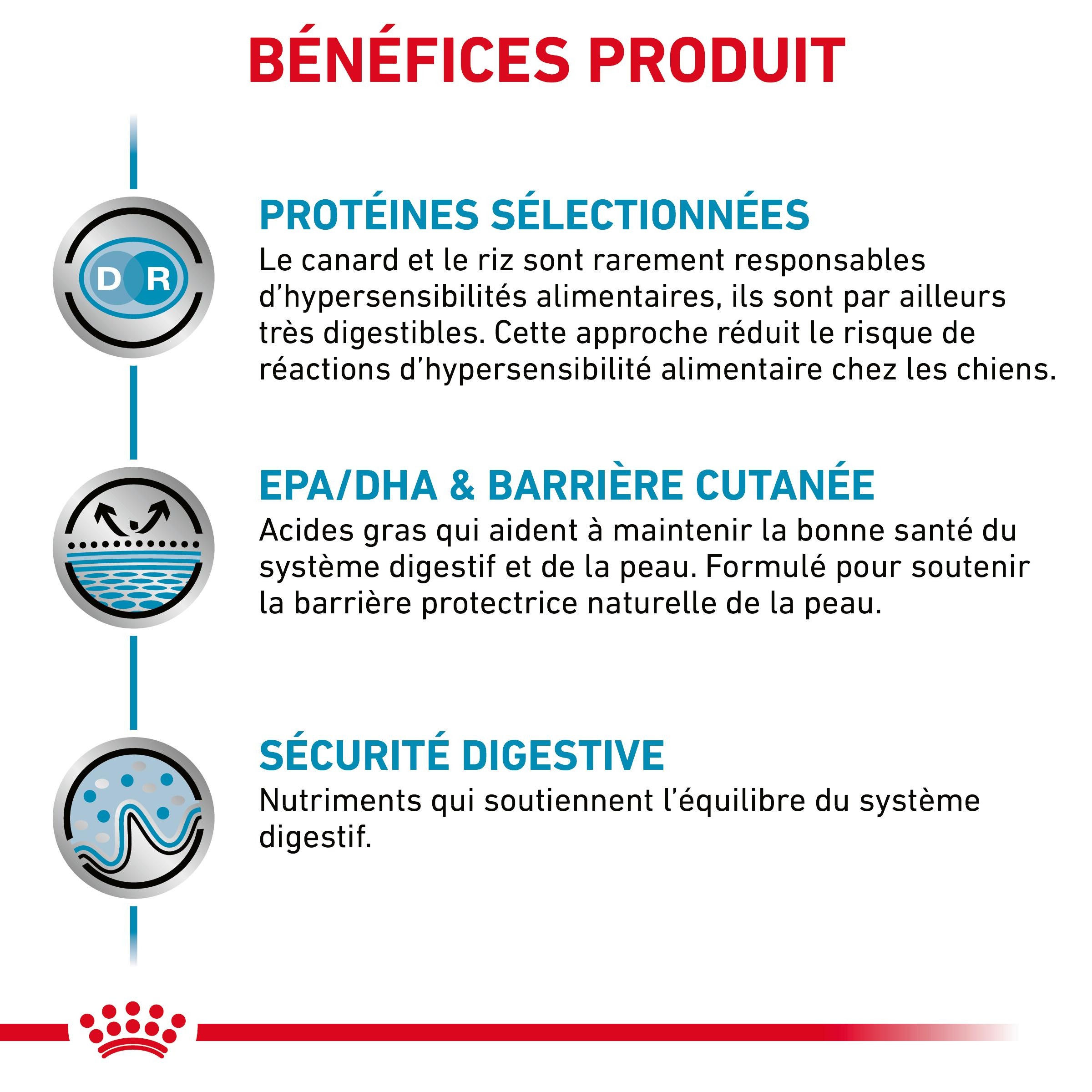 Royal Canin Veterinary Sensitivity Control canard avec riz pâtée pour chien