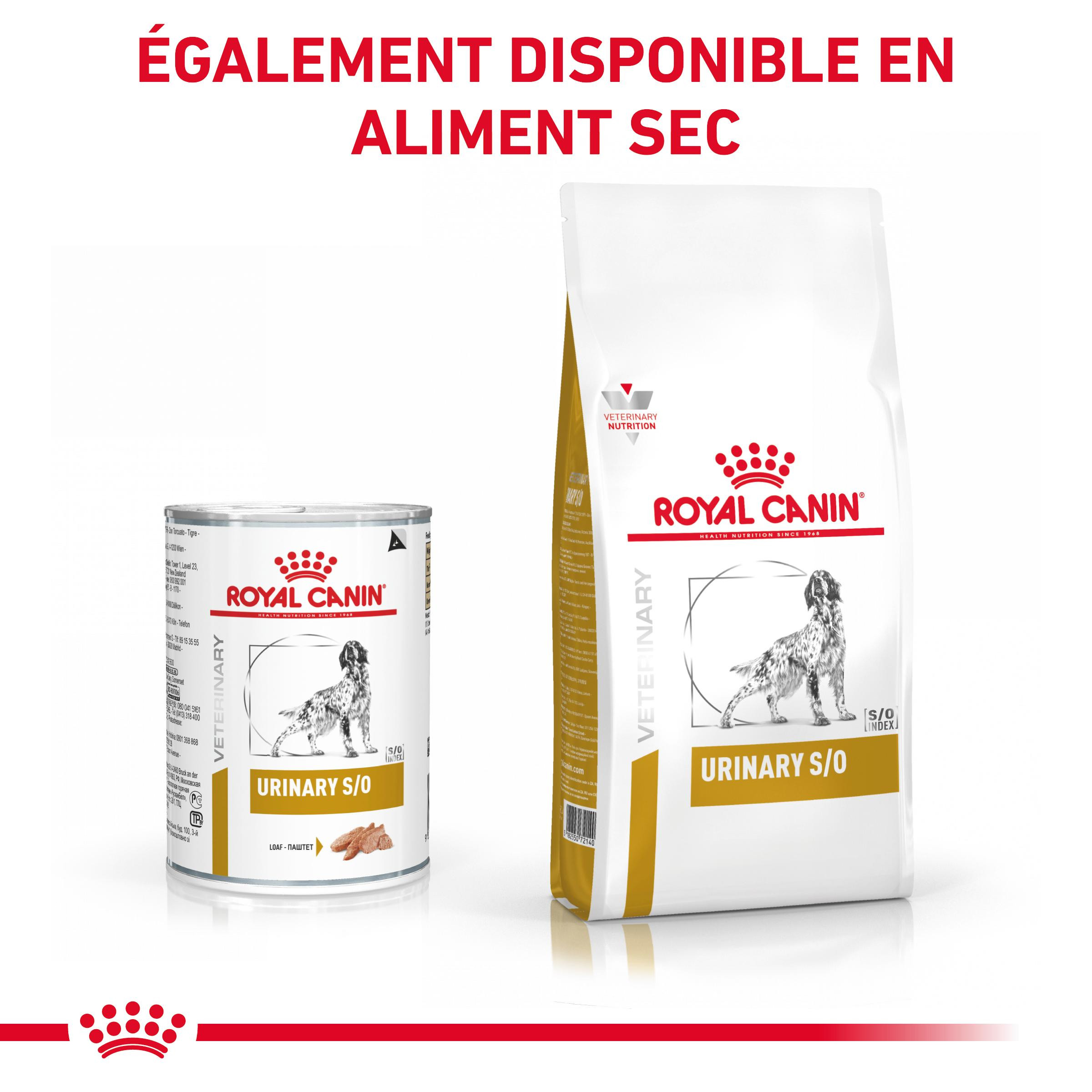 Royal Canin Veterinary Urinary S/O Loaf pâtée pour chien