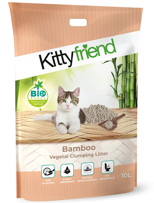 Kitty Friend Bamboo plantaardige kattenbakvulling