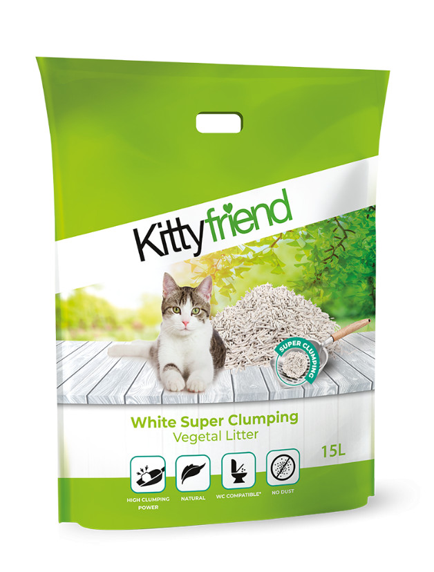 Kitty Friend White Super Clumping kattenbakvulling